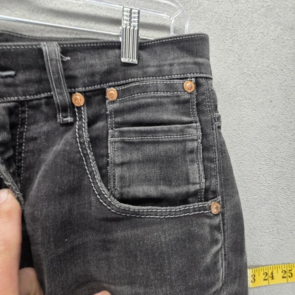 Vintage Levis 511 Jeans Mens 32x34 Black Slim Engineered Flap Pockets Zip Fly
